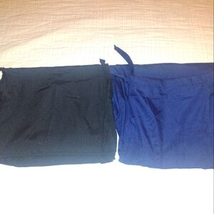 Black and Navy scrub bottoms, large